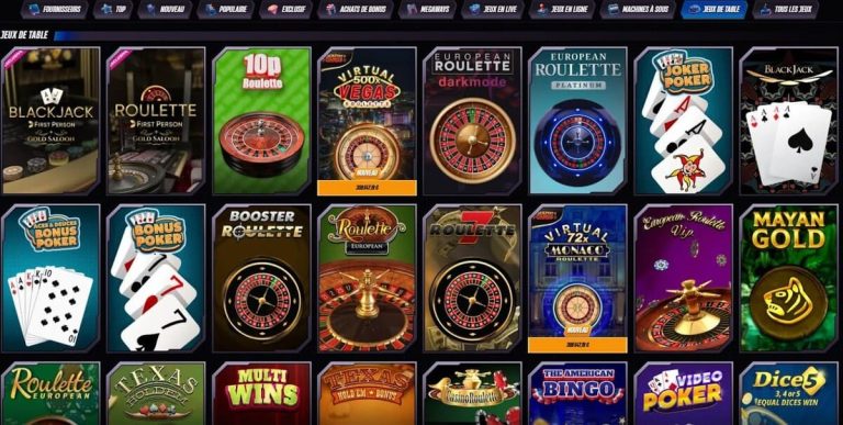 WinRolla Casino jeux table